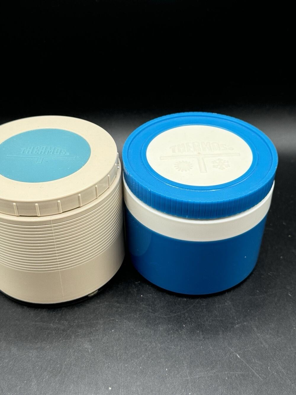 Thermos King Seeley Vintage Insulated Lunchbox 1155 Blue & 1155 White USA -A97